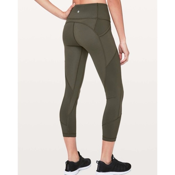 Lululemon Athletica High Rise All The Right Places Crop II 23” Sz 6 Dark Olive - Picture 6 of 14